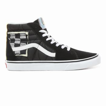 Férfi Vans Mixed Quilting Sk8-Hi Magasszárú Cipő VA6972431 Fekete/Fehér